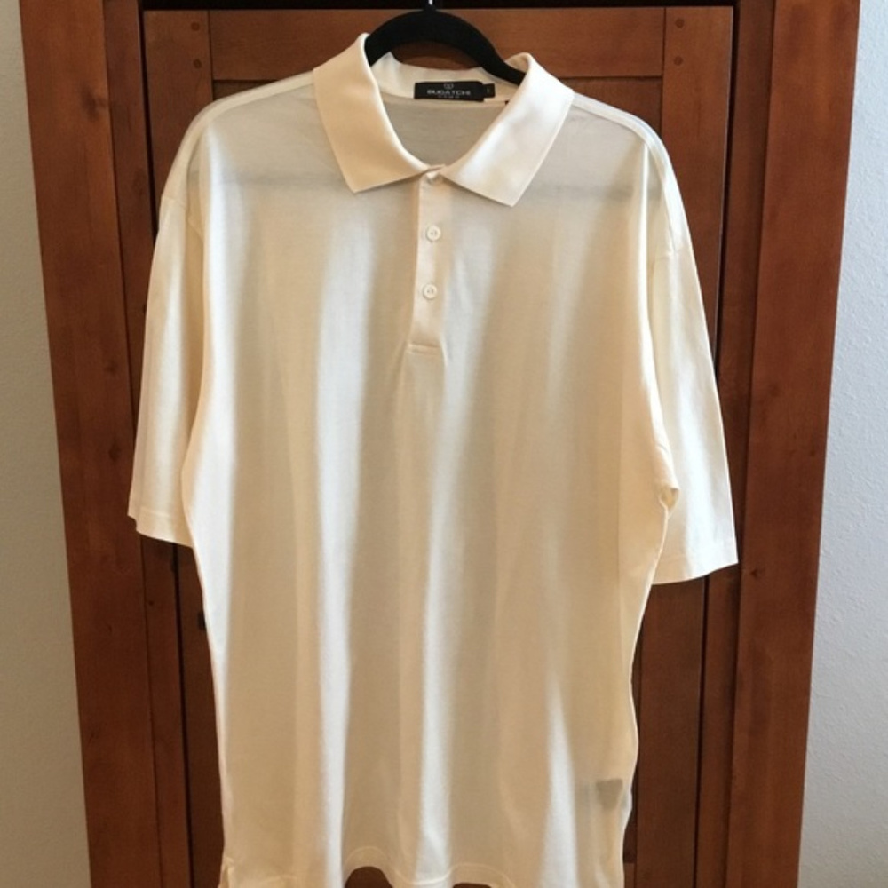 Bugatchi soft cream polo